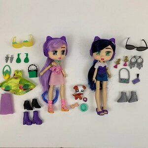 Boxy Girls Riley and Everly Doll Toy Lot with Accessories Shoes Sunglasses 2017